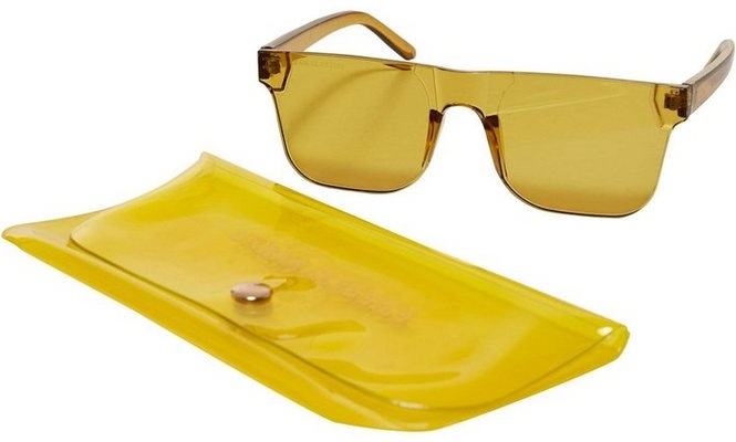 URBAN CLASSICS Sonnenbrille Urban Classics Unisex Sunglasses Honolulu With Case gelb