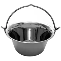 Grillplanet Gulaschkessel 6 Liter Edelstahl 1mm Materialstärke, Henkel durchgehend