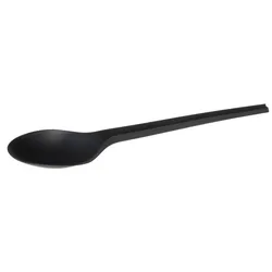 naturesse Bio Mehrweg-Löffel schwarz 16,8 cm CPLA, kompostierbar Pack (50 Stück)