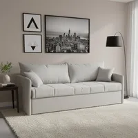 3-sitzer Schlafsofa Avellana, Abziehbar, Waschbar, Made In Italy, Wasserabweisend, Ausziehbar, Matratze Inkl. Lattenrost, 205x86 Cm