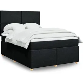vidaXL Boxspringbett 140 x 200 cm Schwarz
