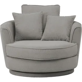 Home Affaire Drehsessel MAISIE Velours/Cord 360 Grad drehbar 80 x 90 x 90 cm Grau