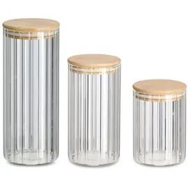 Zeller Vorratsglas Rillen 800 ml 2 St.