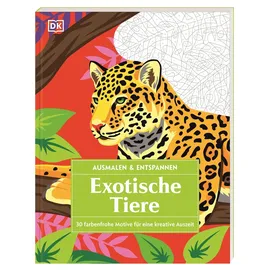 DK Verlag Dorling Kindersley Ausmalen & Entspannen Exotische Tiere 30 St.