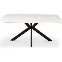 Rousseau Esstisch Apollo Oval 180cm mit Steinplatte - Weiß