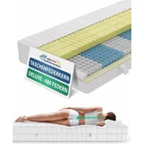 AM Qualitätsmatratzen | 3D Deluxe 7-Zonen Taschenfederkernmatratze | 90x200 cm | H4 | Tonnentaschenfederkernmatratze mit Kaltschaum | 90/200 | Fed...