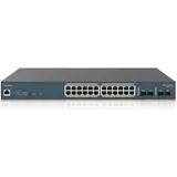 EnGenius PoE Gigabit Switch (24 Ports), Netzwerk Switch, Schwarz