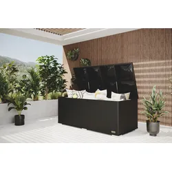 OUTFLEXX Kissenbox, schwarz, Polyrattan, 204x94x75cm