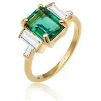 Elli Ring 925 Sterling Silber Cocktailring in Gold | Gr.: 54