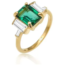 Elli Ring 925 Sterling Silber Cocktailring in Gold | Gr.: 54