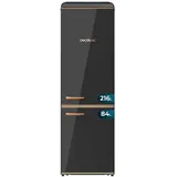 Cecotec Bolero CoolMarket Combi Origin 300 Retro-Kühl-Gefrierkombination (300 l, 1915 mm hoch, Schwarz)