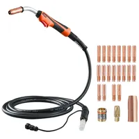 Vevor 250-A-MIG-Schweißpistole mit 4,6 m Kabel, Schweißbrenner kompatibel mit Millermatic 200, 210, 212, 250, 250X, 251, 252 Schweißgeräten, geeignet für Schweißdrähte von 0,0762/0,0889/0,1143 cm
