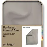 schlafgut Knitted Jersey Uni Beige 155 x 220 cm + 80 x 80 cm