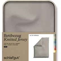 schlafgut Knitted Jersey Uni Beige 155 x 220 cm + 80 x 80 cm