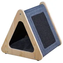 EBI D&D Home Toto Katzenhaus, 38 x 39 x 38 cm, Schwarz/Blau