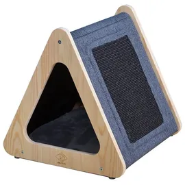 EBI D&D Home Toto Katzenhaus, 38 x 39 x 38 cm, Schwarz/Blau