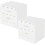 ML-Design Nachtschrank 2er Set 34 x 38 x 37 cm Weiß
