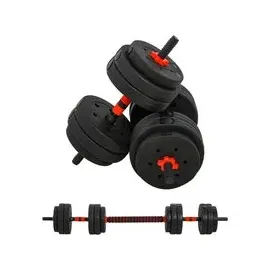 Homcom Hantel-Set Verstellbare Kurzhantel 25 kg Schwarz
