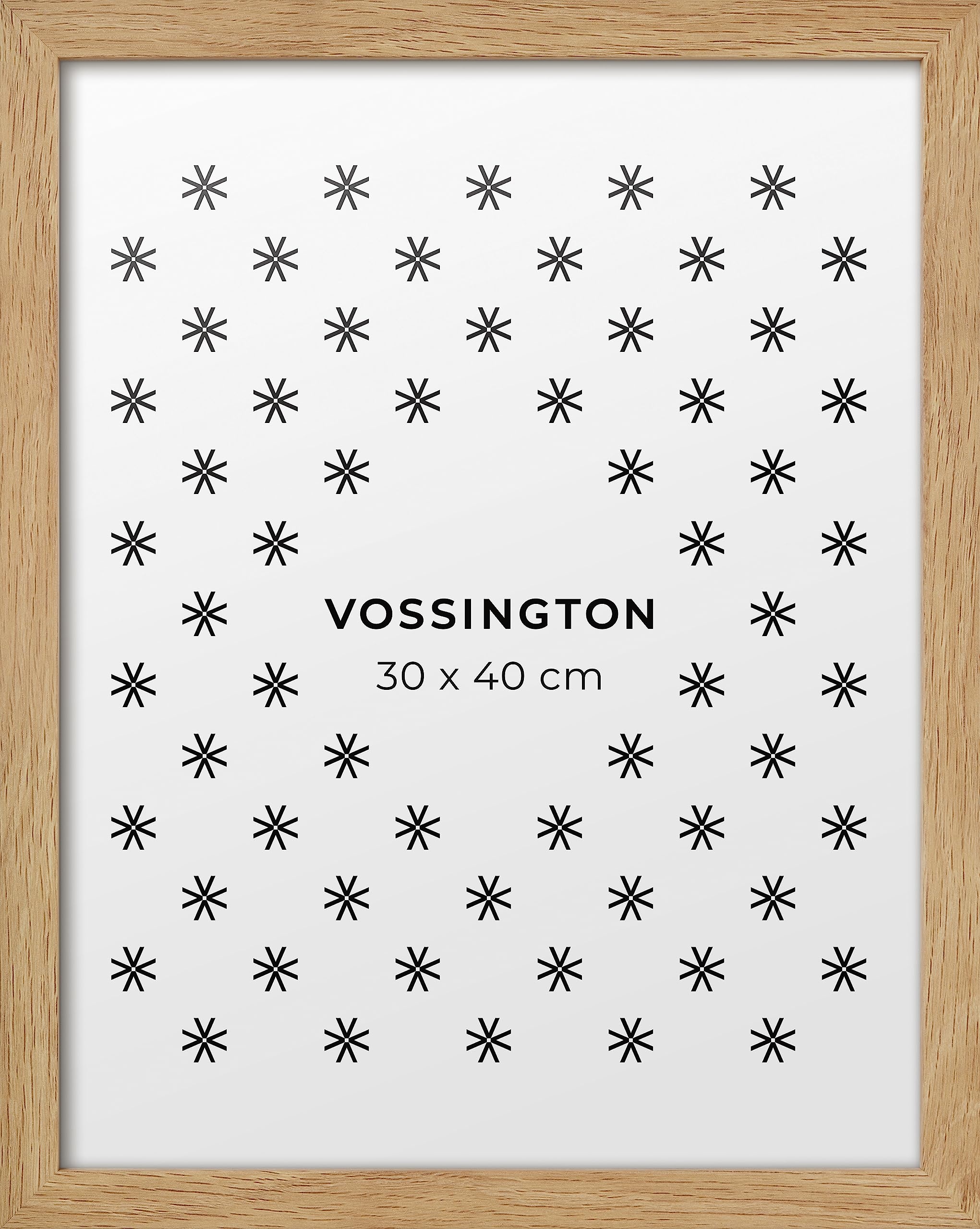 Vossington Bilderrahmen 30x40 Eiche - Holz (künstliche Holzmaserung) - Modernes, klassisches Design - Rahmen für 1 Bild, Foto, Poster oder Puzzle im Format 30 x 40 cm (40x30 cm)