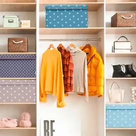 Lifeney Aufbewahrungskorb 2er Set Türkis Stern 37 x 21 x 25 cm