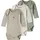 NAME IT - Kid's Body LS FOX 3-Pack - Alltagsunterwäsche Gr. 86 grau