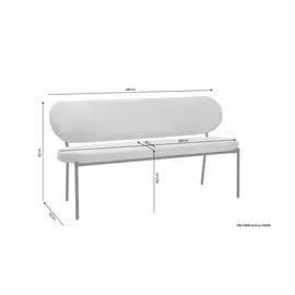 byLIVING Sitzbank Jersey Taupe 160 x 82 x 62 cm