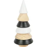 Trendline Deko Holzbaum 19 x 8,5 cm schwarz weiß beige Figur