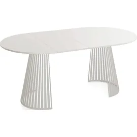 WFL GROUP Esstisch Rund 100 x 76 x 100 cm Beige/Grau