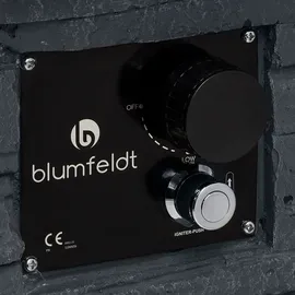 Blumfeldt Anafi Gas-Feuerstelle, 40.000BTU/13kW, Abdeckung, Edelstahlbrenner, Heizstrahler & Feuerstellen, dunkelgrau