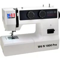 W6 Nähmaschine N 1800 Pro mit 25 Programmen | Freiarm | automatischer Einfädler | CB-Greifer | Knopflochautomatik | Jeans nähen | 100 Watt Servo Motor