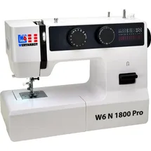 W6 Nähmaschine N 1800 Pro mit 25 Programmen | Freiarm | automatischer Einfädler | CB-Greifer | Knopflochautomatik | Jeans nähen | 100 Watt Servo Motor