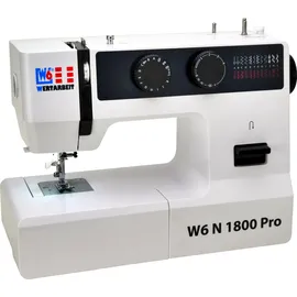 W6 Nähmaschine N 1800 Pro mit 25 Programmen | Freiarm | automatischer Einfädler | CB-Greifer | Knopflochautomatik | Jeans nähen | 100 Watt Servo Motor