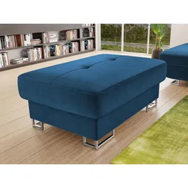 Mirjan24 Polsterhocker, Blau, Holz, 2-Sitzer, Rechteckig, 104x42x67 cm, Wohnzimmer, Hocker, Sitzhocker