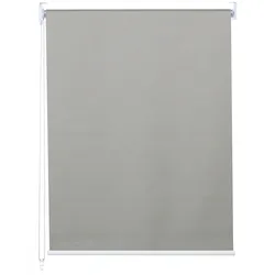 Rollo MCW-D52, Fensterrollo Seitenzugrollo Jalousie, Sonnenschutz Verdunkelung blickdicht 60x230cm ~ grau