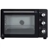 Minibackofen, Schwarz, Metall, Kunststoff, 55 cm, Timer, Küchengeräte, Sonstige Küchengeräte