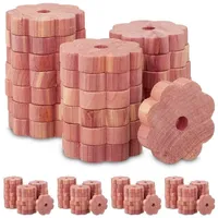 Relaxdays 100 x Mottenschutz Zedernholz, Mottenringe für Kleiderschrank, Langzeitschutz,