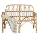 Tikamoon Sessel Ondine Bank aus Rattan natur beige