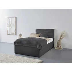 Polsterbett "Vita", grau (anthrazit), L:210cm, Bezug: 100% Polyester, Polsterung: Polsterwatte, Material, Gestell: gepolsterter Holzwerkstoff, WESTFALIA SCHLAFKOMFORT, Betten, auch mit Stauraum erhältlich, inkl. Kopfteilverstellung