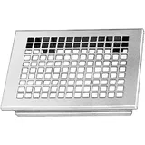 Upmann Lüftungsgitter Stahlblech weiß 250x250mm mit Einbaurahmen 56291