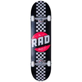 RAD Checker Stripe Skateboard Komplettboard schwarz  7.25"  