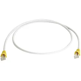 Telegärtner RJ45 (gekreuzt) Netzwerk Anschlusskabel CAT 6a S/FTP 10.00 m Grau Flammwidrig, mit Rastnasenschutz