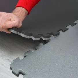 Eyepower 90x90cm Trainingsmatte mit Rand - 20mm Bodenschutz-Matte