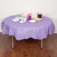 Creative Converting Tablecover-1 Stück Kunststoffunterlegte achteckige Papiertischdecke, Lavendelfarben