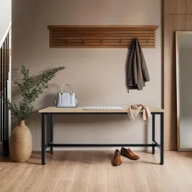 Tectake Sitzbank Fairfield Braun 108 x 32,5 x 50 cm