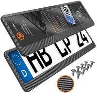 L & P Car Design Kennzeichenhalter Carbon Optik 2 Stück
