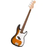 Fender Squier by Fender Debut Collection Precision Bass, Einsteigerfreundlicher Bass mit sattem Klang, Hochwertiges Laurel Griffbrett, Weißes Schlagbrett, 2-Farb-Sunburst