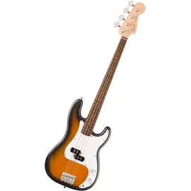 Fender Squier by Fender Debut Collection Precision Bass, Einsteigerfreundlicher Bass mit sattem Klang, Hochwertiges Laurel Griffbrett, Weißes Schlagbrett, 2-Farb-Sunburst