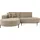 WFL GROUP Ecksofa Hana Loft Chenille 3-Sitzer Dunkelbeige