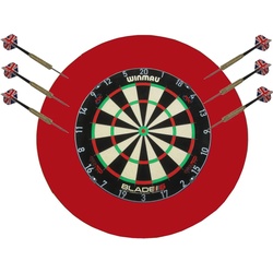 DSX Dartscheibe Winmau Blade 6 Triple Core PDC Carbon Surround rot Dartpfeile rot