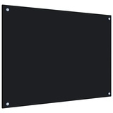 vidaXL Küchenrückwand Schwarz 80 x 60 cm Hartglas